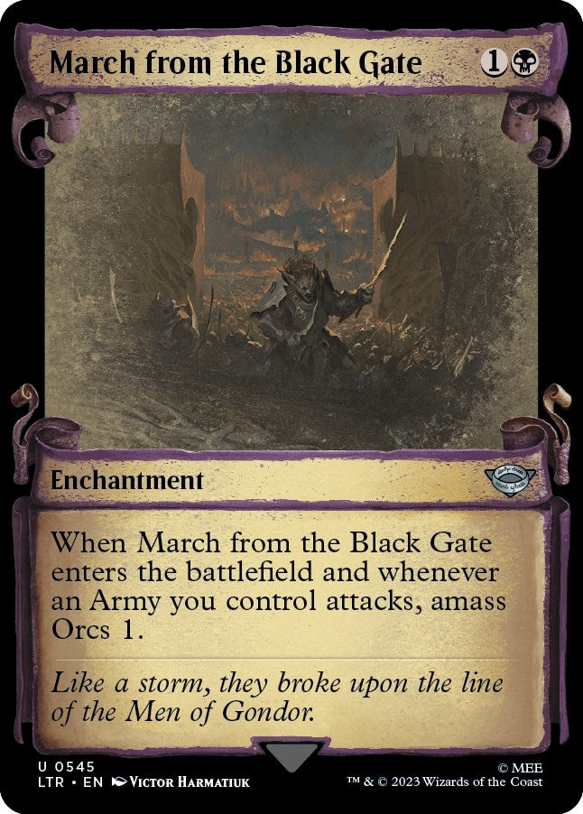 March from the Black Gate (Showcase Scrolls) (545) (Universes Beyond: The Lord of the Rings: Tales of Middle-earth)