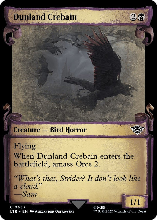 Dunland Crebain (Showcase Scrolls) (533) (Universes Beyond: The Lord of the Rings: Tales of Middle-earth)