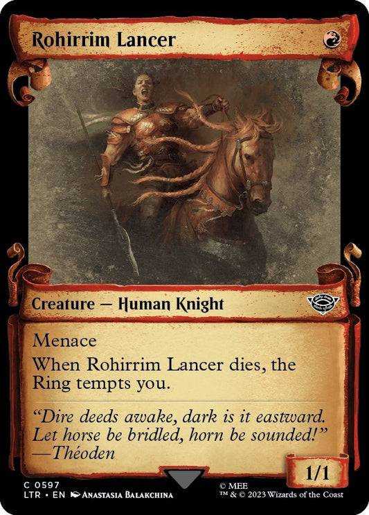 Rohirrim Lancer (Showcase Scrolls) (597) (Universes Beyond: The Lord of the Rings: Tales of Middle-earth)