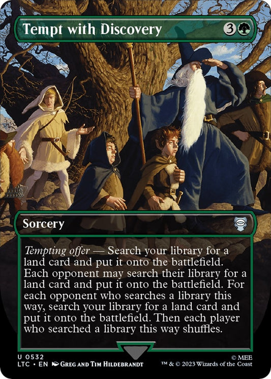 Tempt with Discovery (Borderless) (532) (Commander: The Lord of the Rings: Tales of Middle-earth)