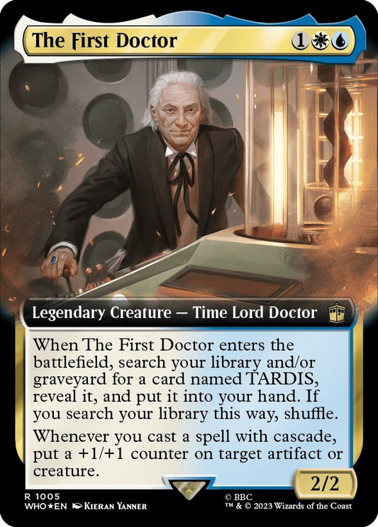 The First Doctor (Extended Art) (Surge Foil) (1005) (Universes Beyond: Doctor Who)