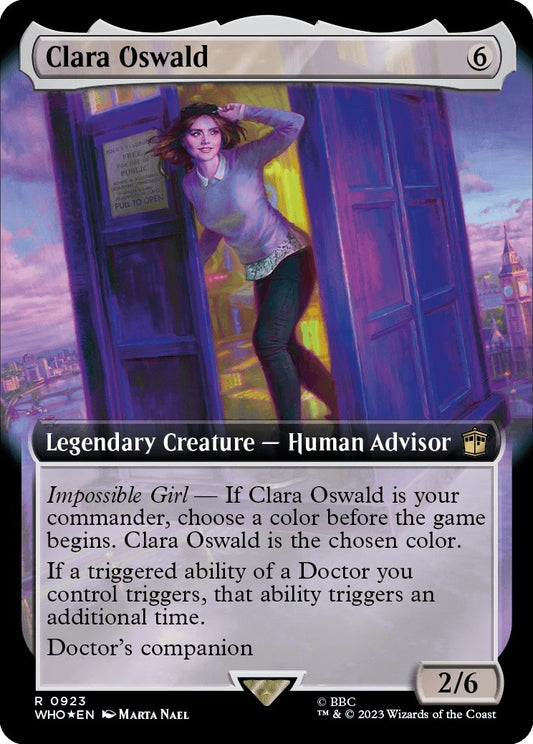 Clara Oswald (Extended Art) (Surge Foil) (923) (Universes Beyond: Doctor Who)