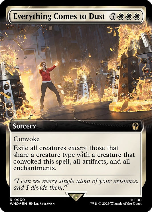 Everything Comes to Dust (Extended Art) (Surge Foil) (930) (Universes Beyond: Doctor Who)