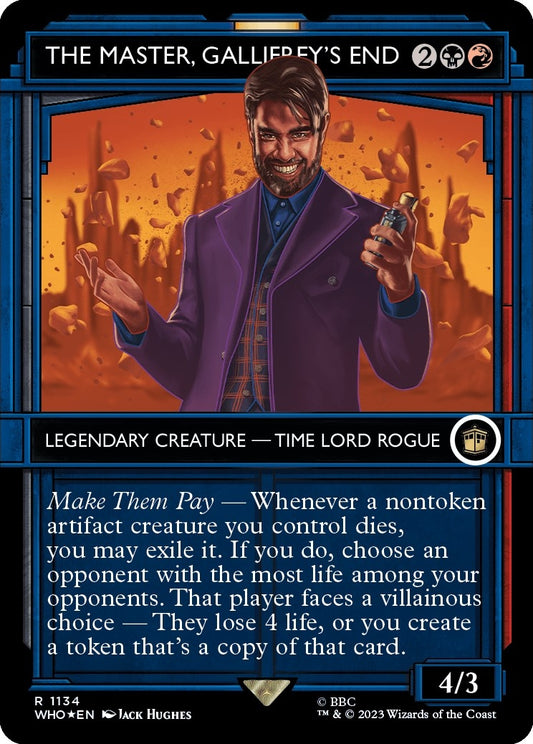 The Master, Gallifrey's End (Showcase) (Surge Foil) (1134) (Universes Beyond: Doctor Who)