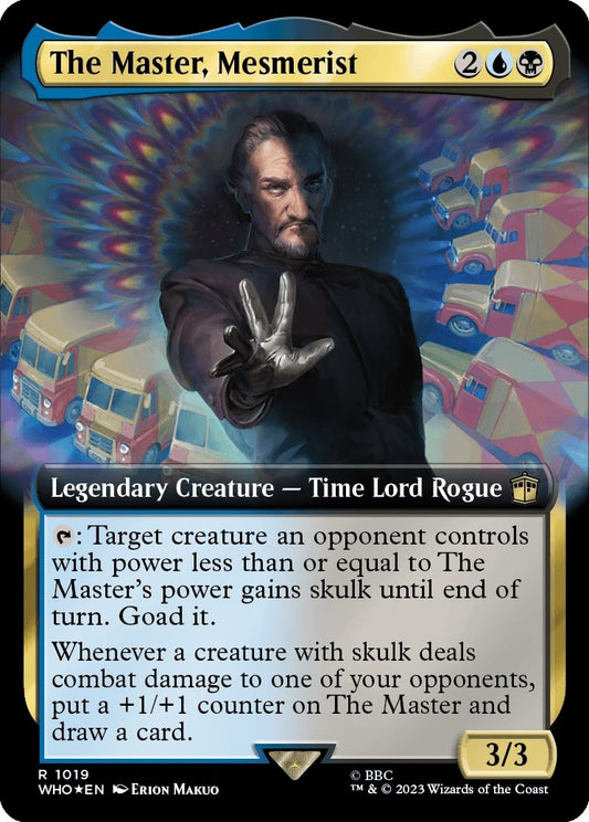 The Master, Mesmerist (Extended Art) (Surge Foil) (1019) (Universes Beyond: Doctor Who)