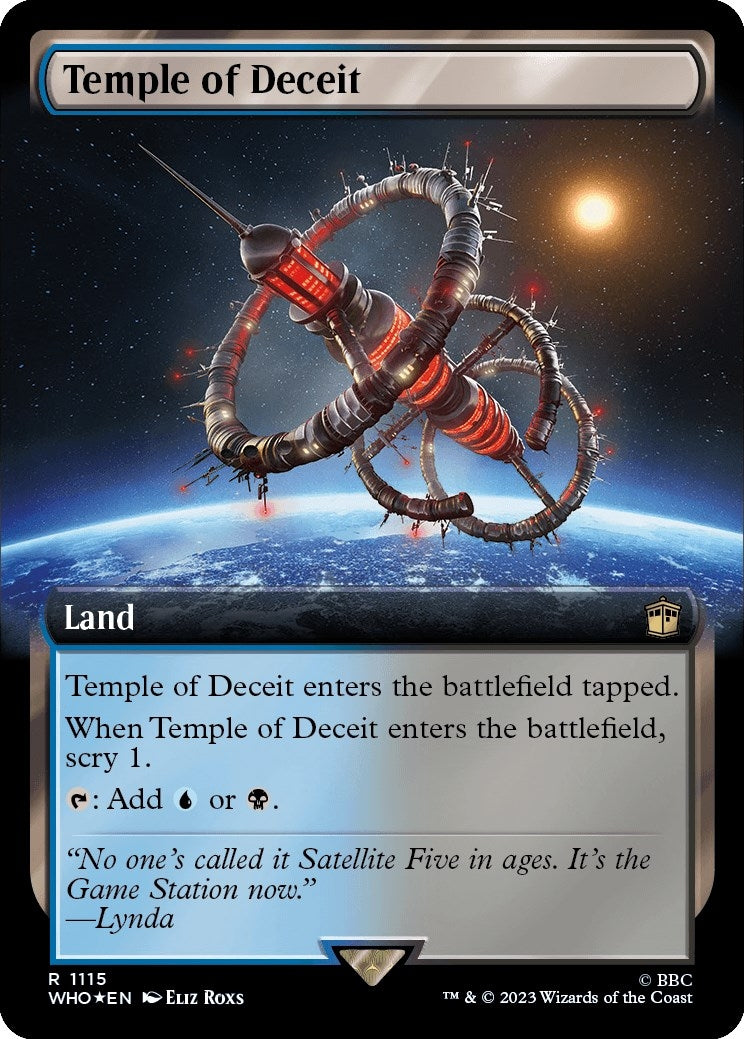 Temple of Deceit (Extended Art) (Surge Foil) (1115) (Universes Beyond: Doctor Who)