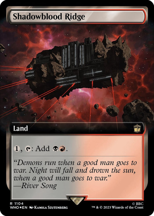 Shadowblood Ridge (Extended Art) (Surge Foil) (1104) (Universes Beyond: Doctor Who)