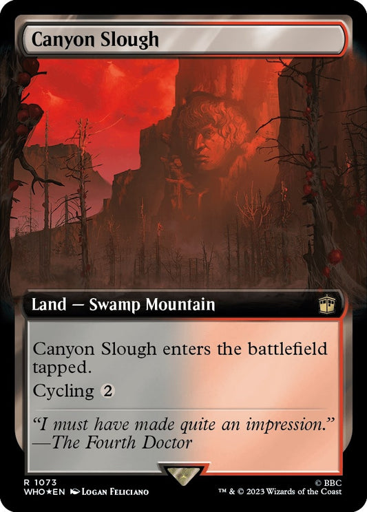 Canyon Slough (Extended Art) (Surge Foil) (1073) (Universes Beyond: Doctor Who)