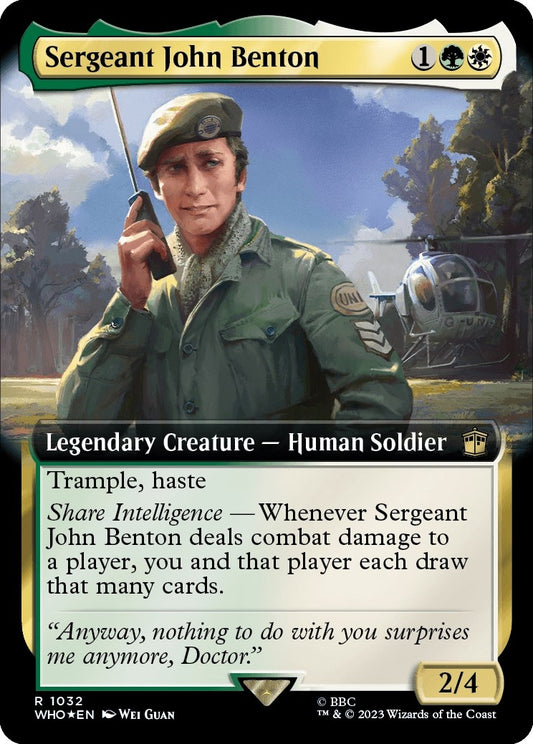 Sergeant John Benton (Extended Art) (Surge Foil) (1032) (Universes Beyond: Doctor Who)