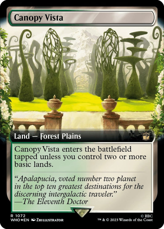 Canopy Vista (Extended Art) (Surge Foil) (1072) (Universes Beyond: Doctor Who)
