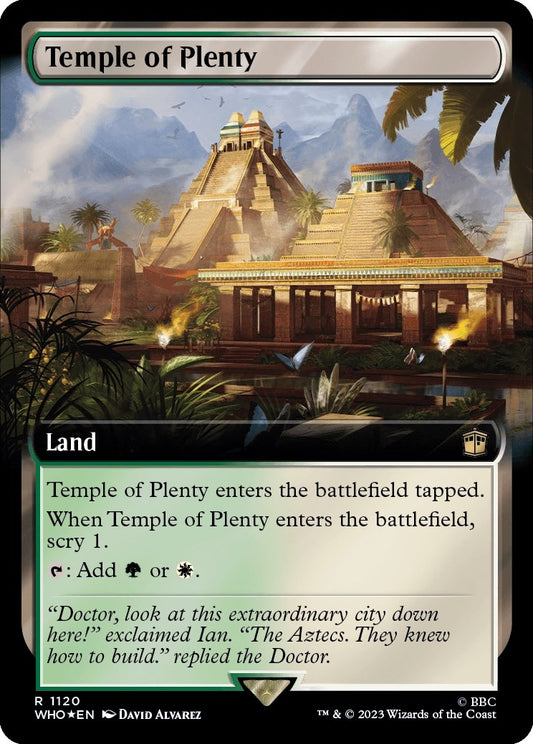 Temple of Plenty (Extended Art) (Surge Foil) (1120) (Universes Beyond: Doctor Who)