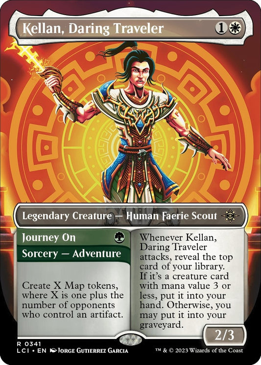 Kellan, Daring Traveler (Borderless) (341) (The Lost Caverns of Ixalan)