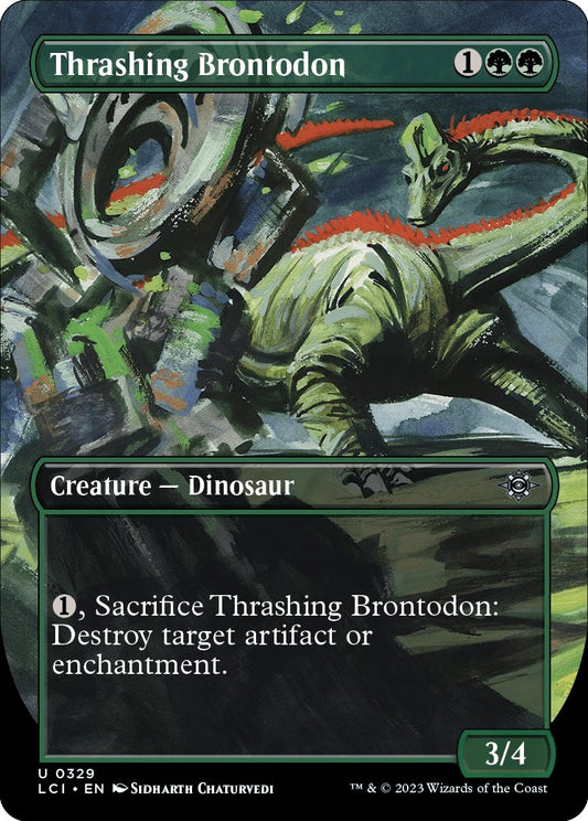 Thrashing Brontodon (Borderless) (329) (The Lost Caverns of Ixalan)