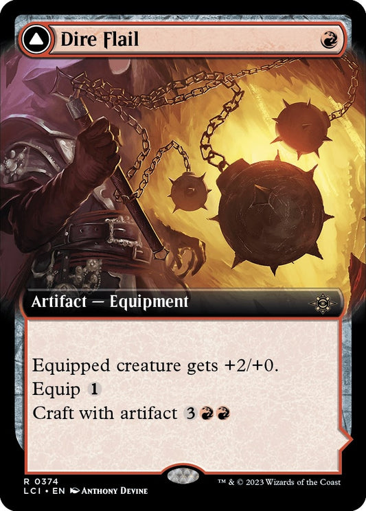 Dire Flail (Extended Art) (374) (The Lost Caverns of Ixalan)