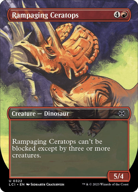 Rampaging Ceratops (Borderless) (322) (The Lost Caverns of Ixalan)
