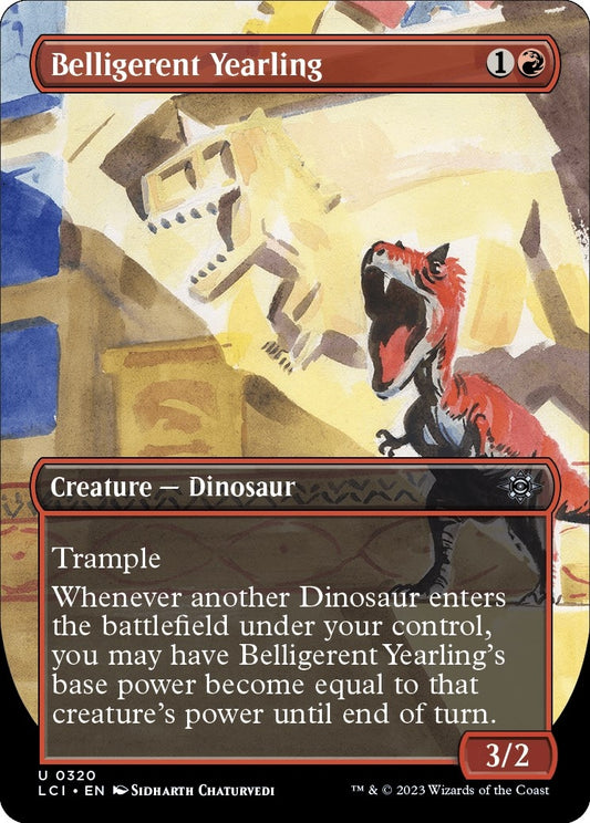 Belligerent Yearling (Borderless) (320) (The Lost Caverns of Ixalan)