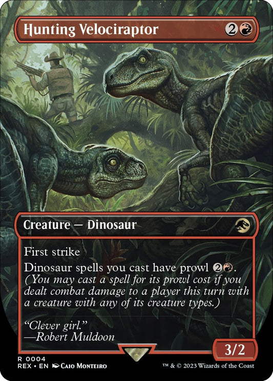 Hunting Velociraptor (Borderless) (4) (Universes Beyond: Jurassic World Collection)