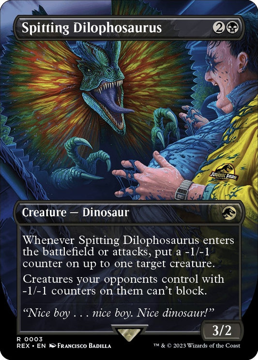 Spitting Dilophosaurus (Borderless) (3) (Universes Beyond: Jurassic World Collection)
