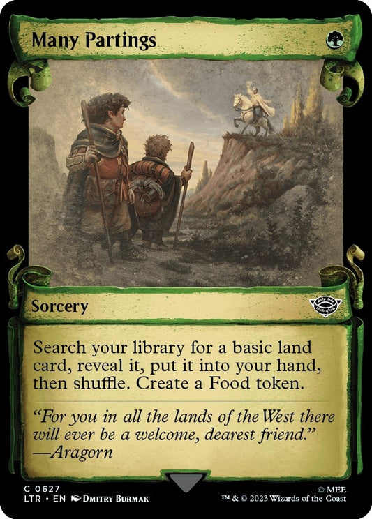 Many Partings (Showcase Scrolls) (627) (Universes Beyond: The Lord of the Rings: Tales of Middle-earth)