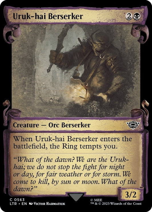 Uruk-hai Berserker (Showcase Scrolls) (563) (Universes Beyond: The Lord of the Rings: Tales of Middle-earth)
