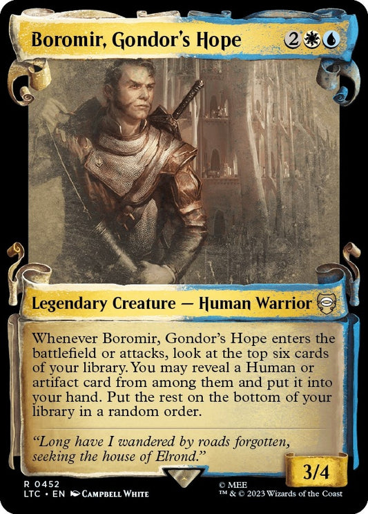 Boromir, Gondor's Hope (Showcase Scrolls) (452) (Commander: The Lord of the Rings: Tales of Middle-earth)