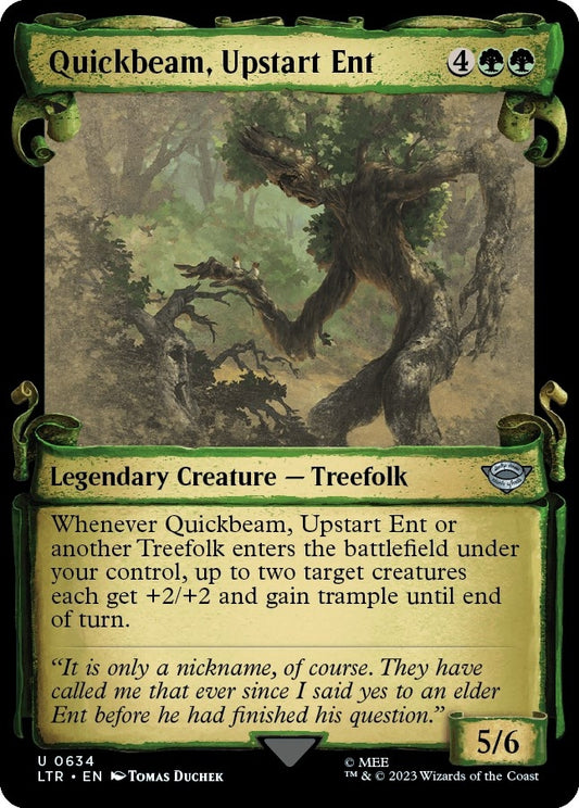 Quickbeam, Upstart Ent (Showcase Scrolls) (634) (Universes Beyond: The Lord of the Rings: Tales of Middle-earth)