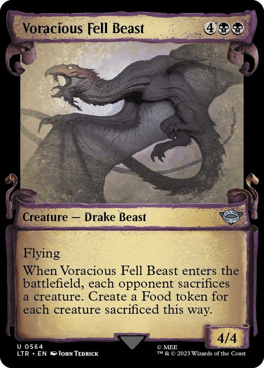 Voracious Fell Beast (Showcase Scrolls) (564) (Universes Beyond: The Lord of the Rings: Tales of Middle-earth)