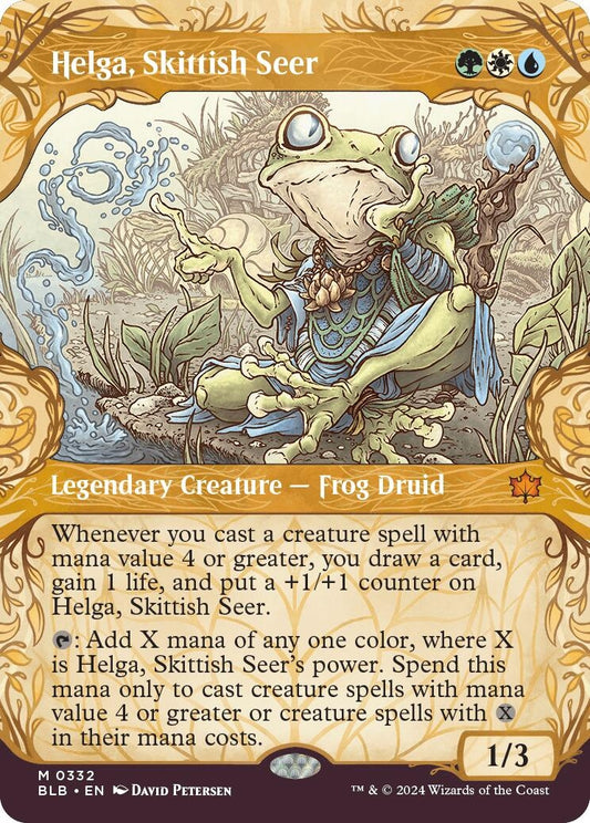 Helga, Skittish Seer (Showcase) (332) (Bloomburrow)