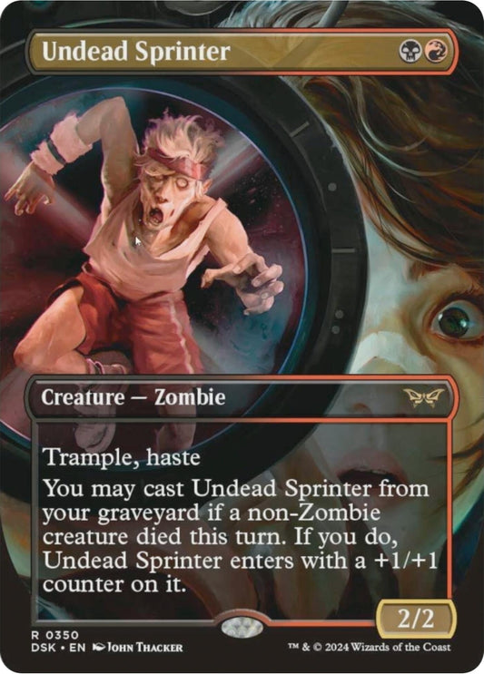 Undead Sprinter (Borderless) (350) (Duskmourn: House of Horror)