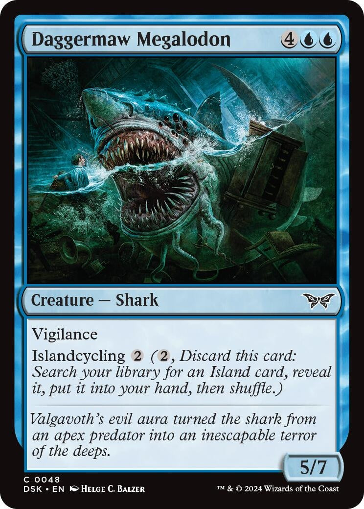 Daggermaw Megalodon (48) (Duskmourn: House of Horror)