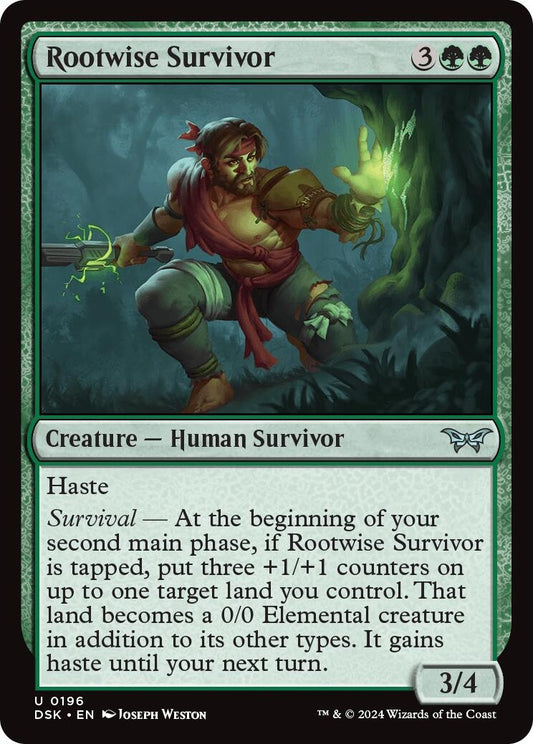 Rootwise Survivor (196) (Duskmourn: House of Horror)