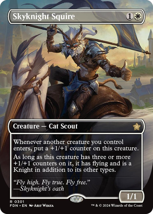 Skyknight Squire (Borderless) (301) (Foundations)