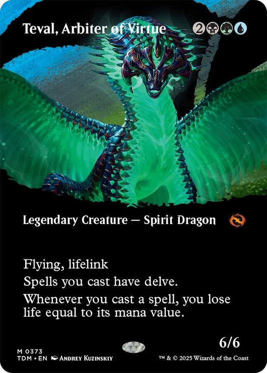 Teval, Arbiter of Virtue (Borderless) (373) (Tarkir: Dragonstorm)
