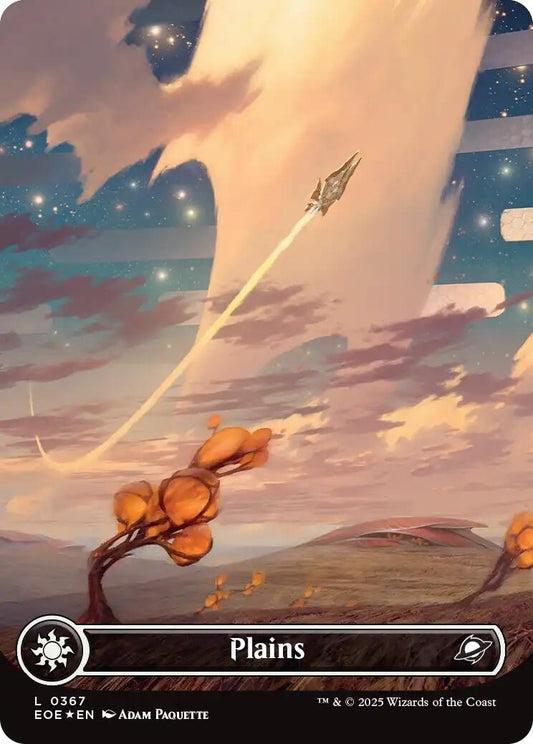 Plains (0367) (Borderless) (Galaxy Foil) (367) (Edge of Eternities)