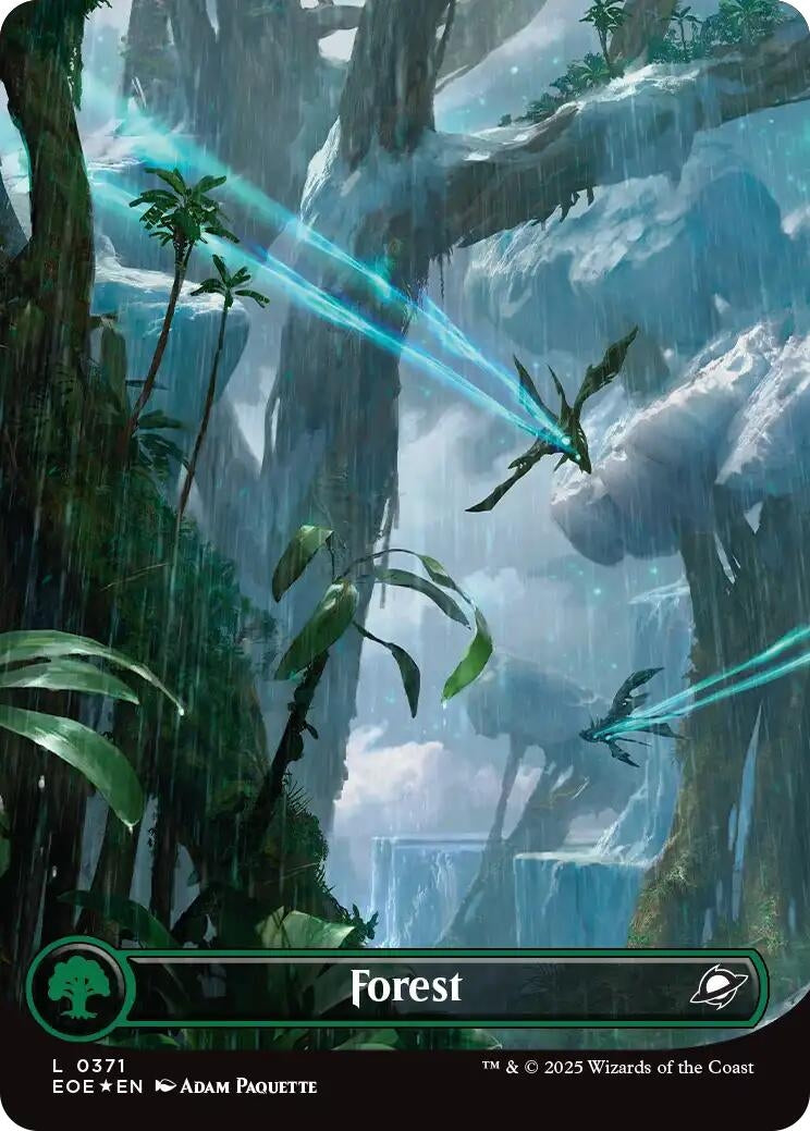 Forest (0371) (Borderless) (Galaxy Foil) (371) (Edge of Eternities)