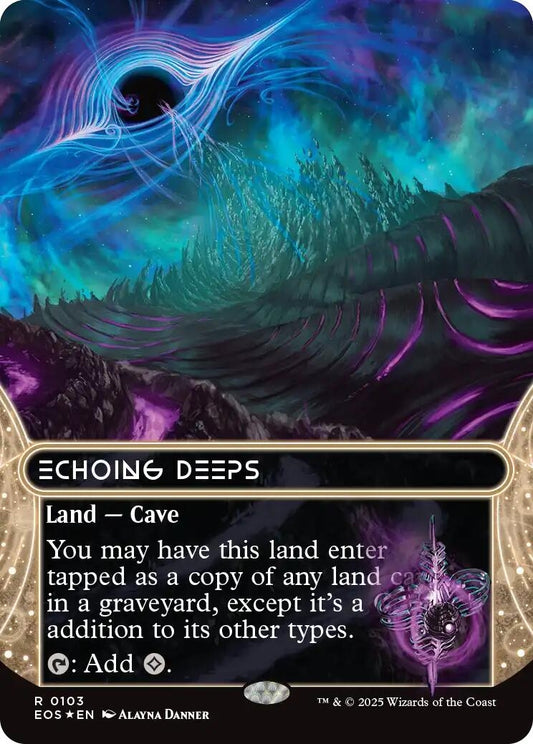 Echoing Deeps (0103) (Borderless) (Galaxy Foil) (103) (Edge of Eternities: Stellar Sights)