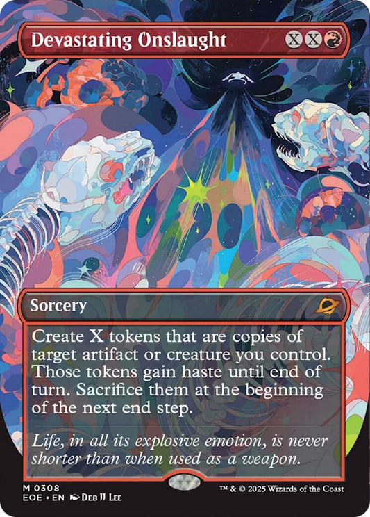 Devastating Onslaught (Borderless) (308) (Edge of Eternities)